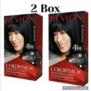 🔥Revlon Colorsilk Permanent 12 Natural Blue Black